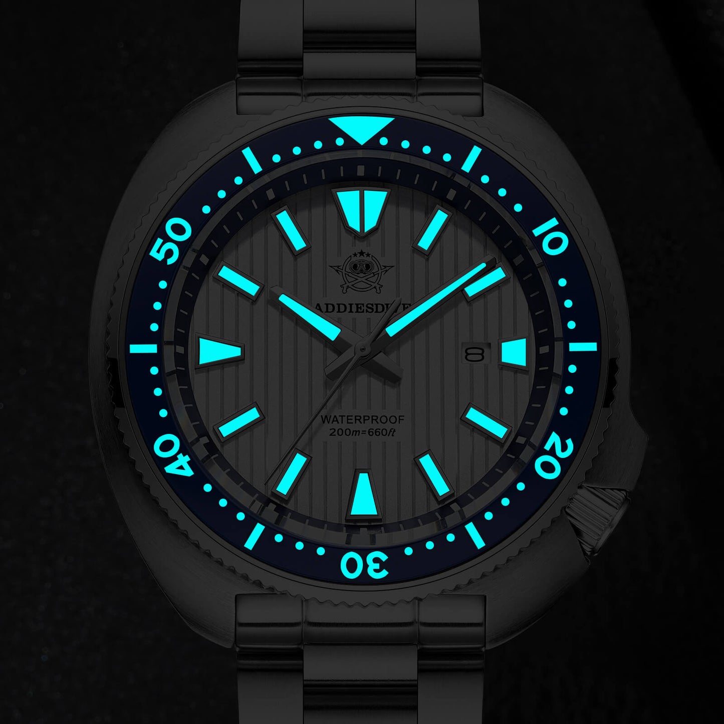 Reloj Hombre Addiesdive Turtle Quartz Diver AD2507 - Elegante Reloj de Buceo de Cuarzo - Addiesdiverelojes