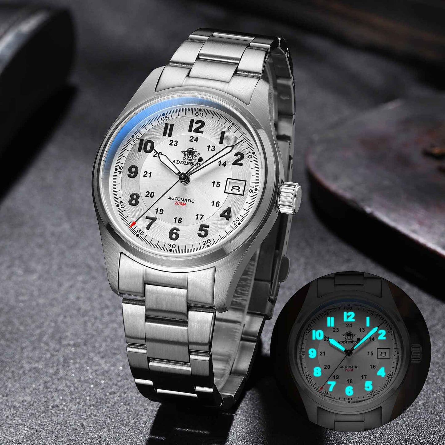 ★Oferta Semanal★ADDIESDIVE® Reloj automático elegante Diver 200M para hombre (AD2048)