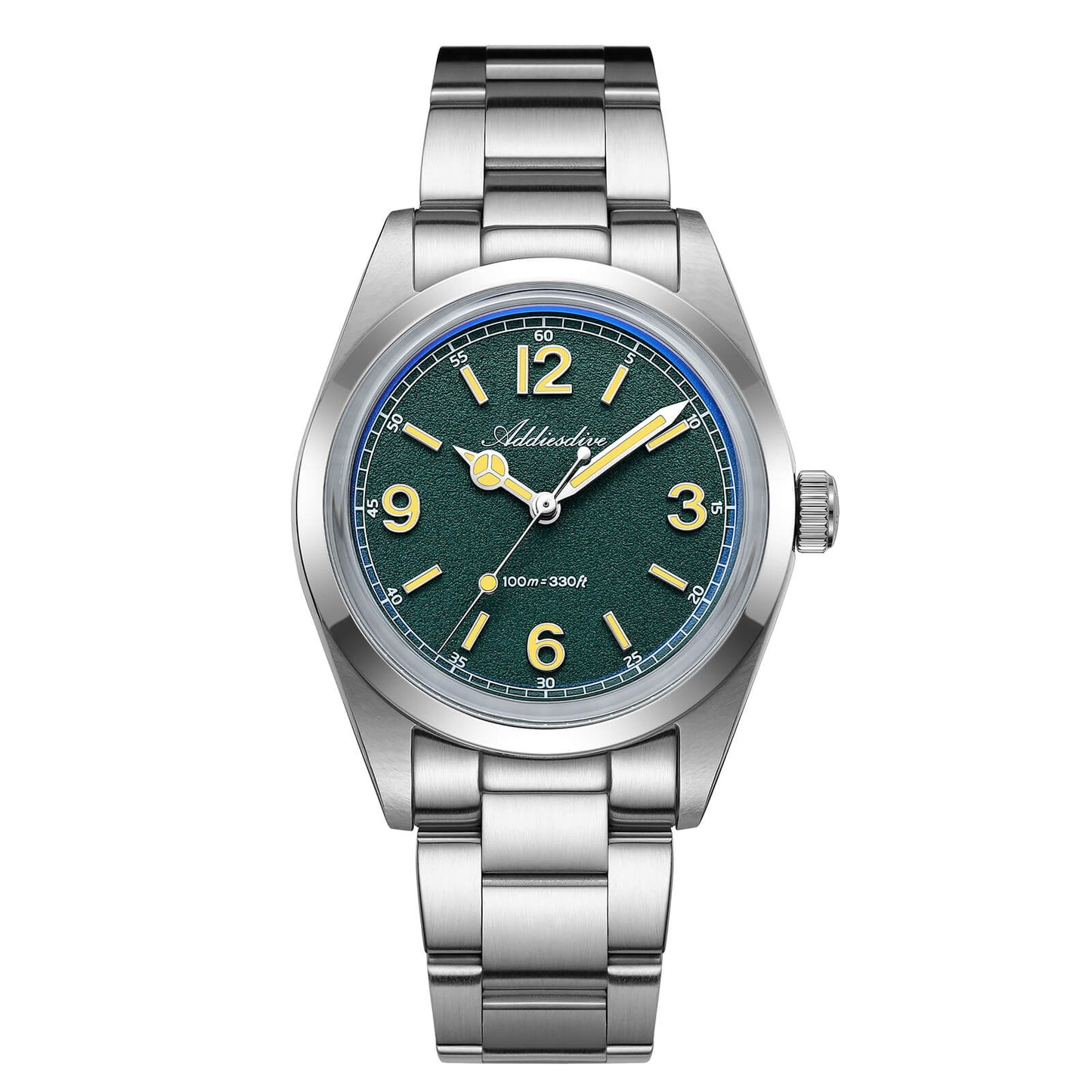 Esfera texturizada estilo arena – ADDIESDIVE AD2518 Reloj de campo VH31 de 36 mm