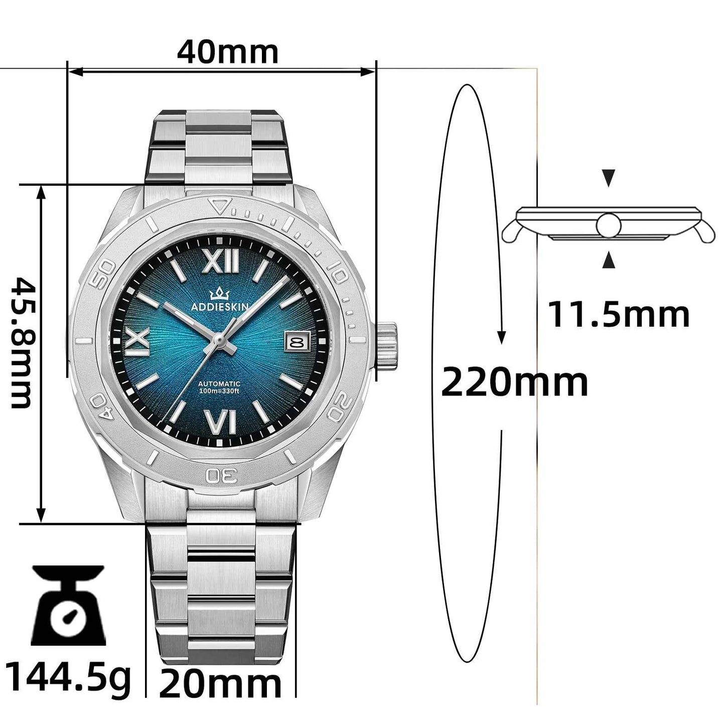 AddiesKIN K002 “Urban Mechanica” – Reloj automático 9015 para hombre | AddiesDIVE Oficial