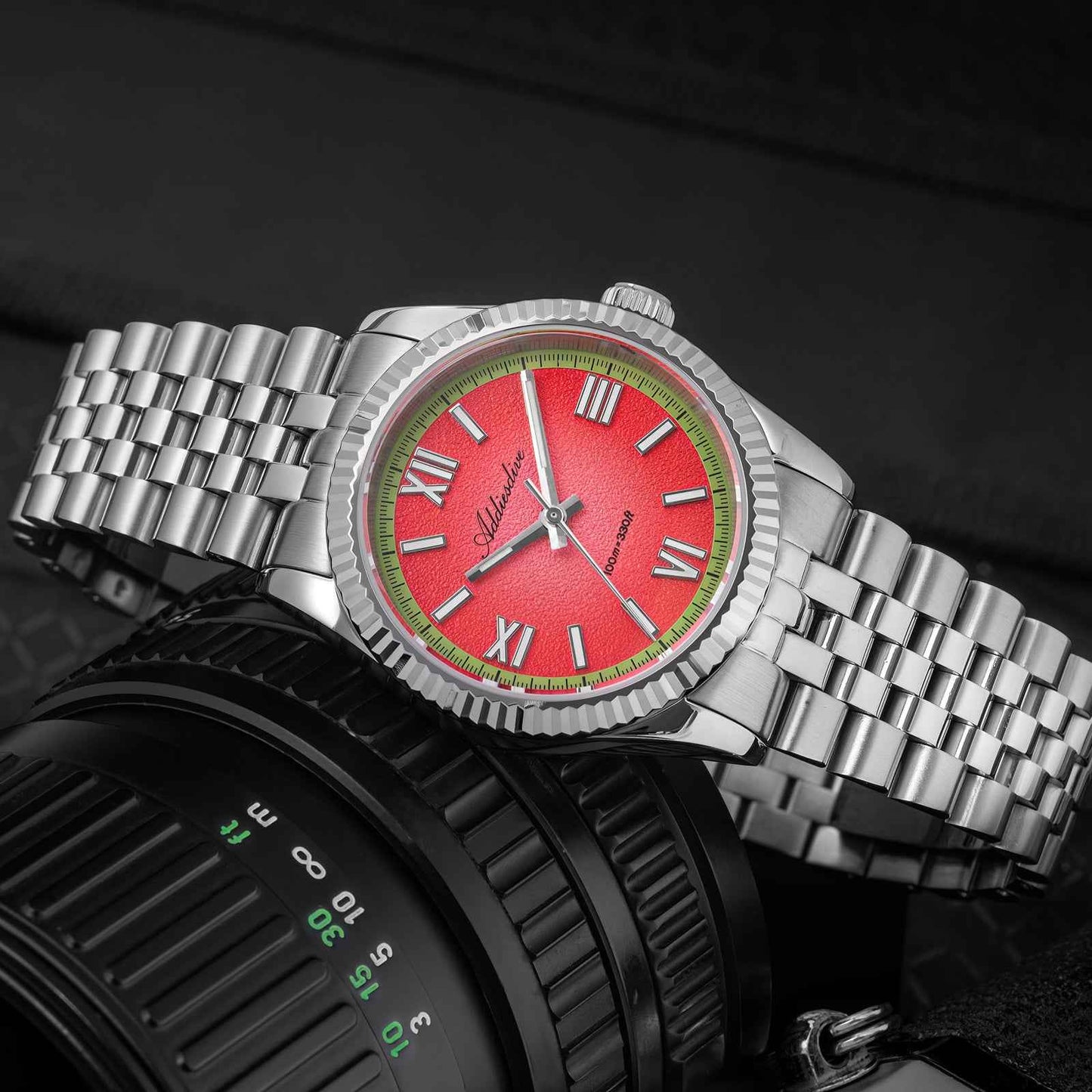 ADDIESDIVE AD2535 Reloj de Cuarzo VH31 de 36mm con Esfera de Colores de Verano y Cristal de Zafiro