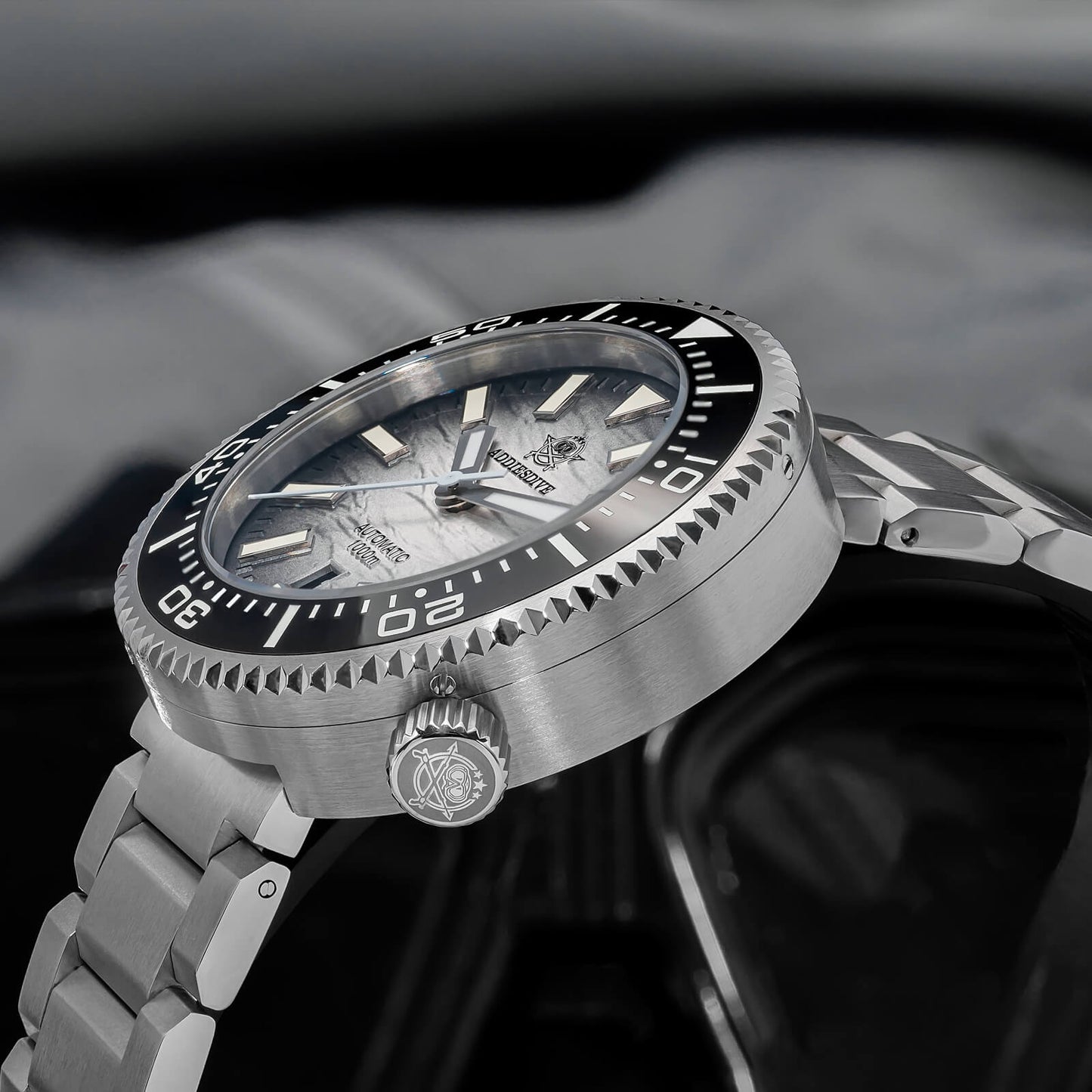 ★Especial Graduación★Addiesdive Reloj de buceo 46mm 1000m AD2069-Blanco-