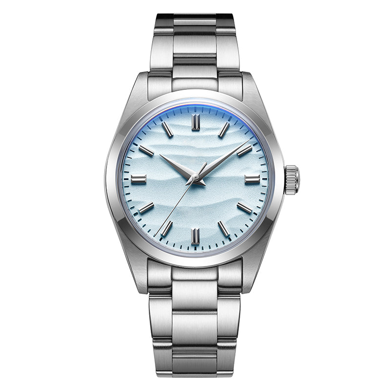 ★Especial Graduación★ADDIESDIVE 36mm Reloj de cuarzo VH31 Movimiento (AD2030)-Sin logo-Azul-