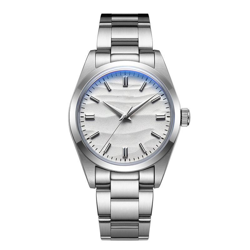 ★Especial Graduación★ADDIESDIVE 36mm Reloj de cuarzo VH31 Movimiento (AD2030)-Sin logo-Blanco-