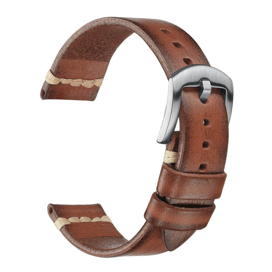 ADDIESDIVE Correa de cuero para reloj, elige color y ancho 20mm 22mm-watch strap-Naranja-20mm-
