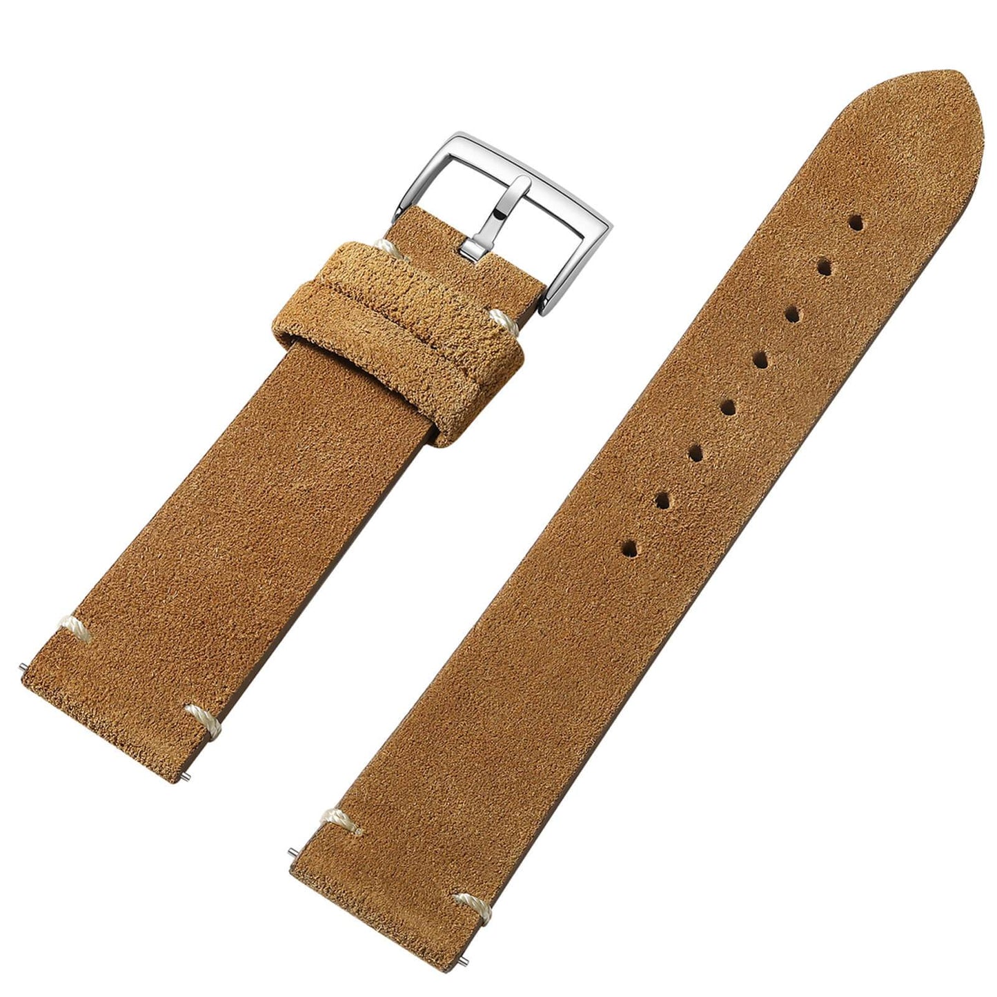 ADDIESDIVE Correa de piel con hebilla, 20mm Pin Buckle Watch Band-divers watch-