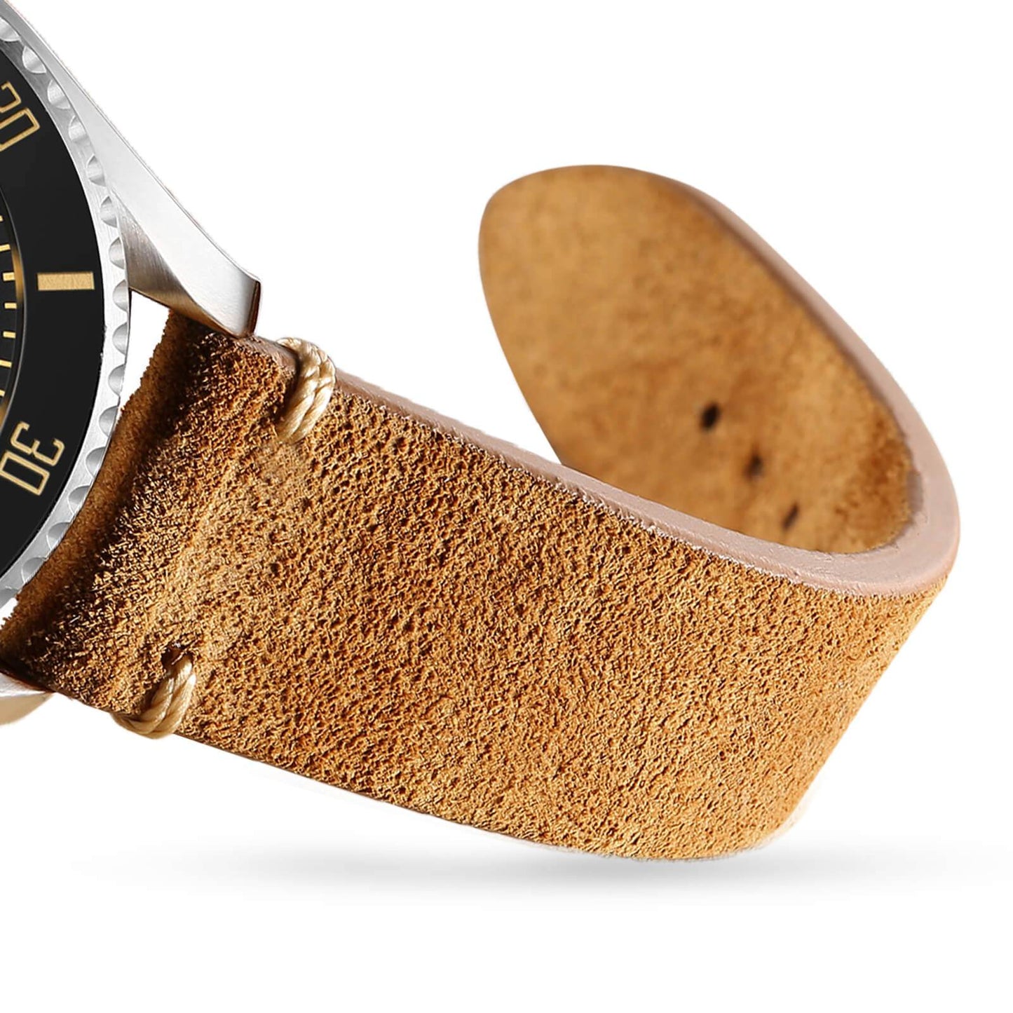 ADDIESDIVE Correa de piel con hebilla, 20mm Pin Buckle Watch Band-divers watch-