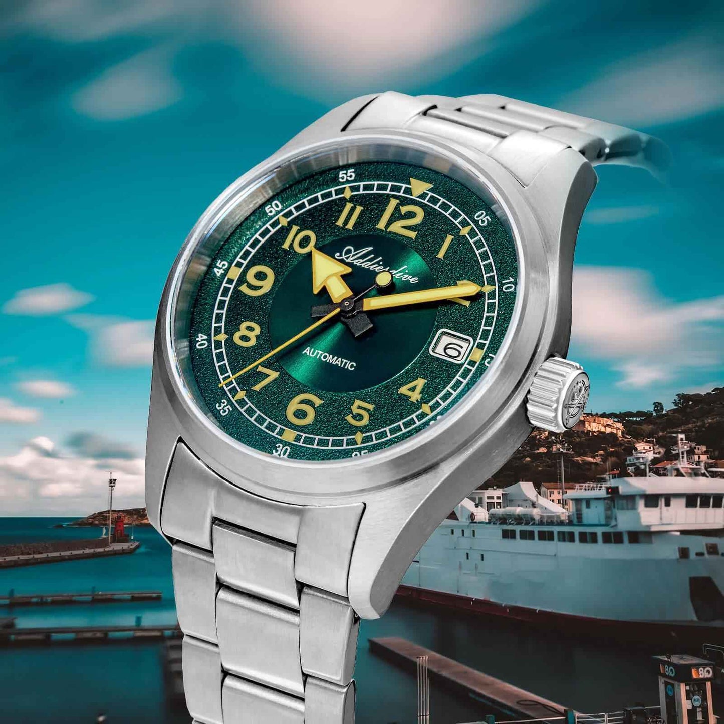 ADDIESDIVE Reloj Mecánico Retro Explore 39mm AD2055