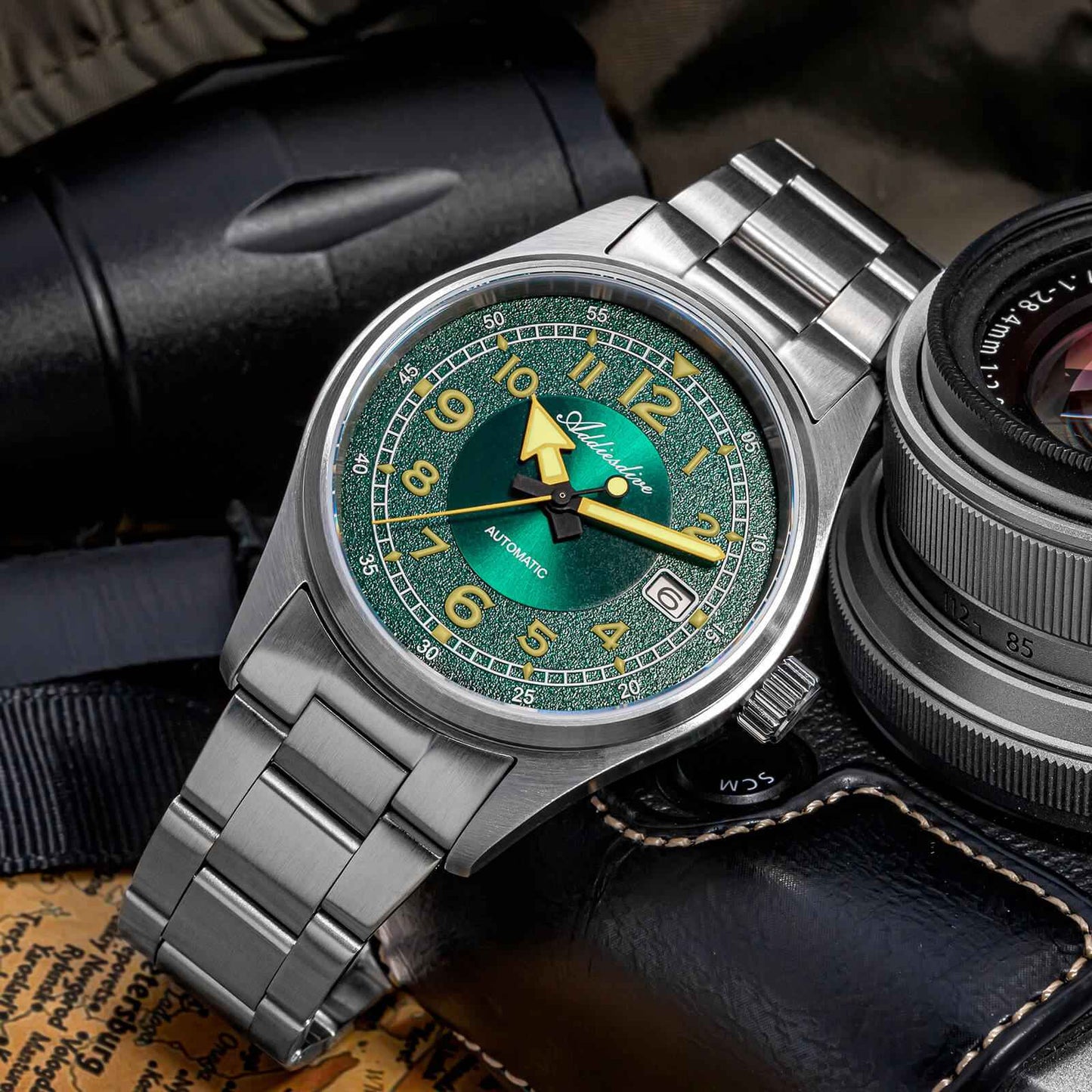 ADDIESDIVE Reloj Mecánico Retro Explore 39mm AD2055