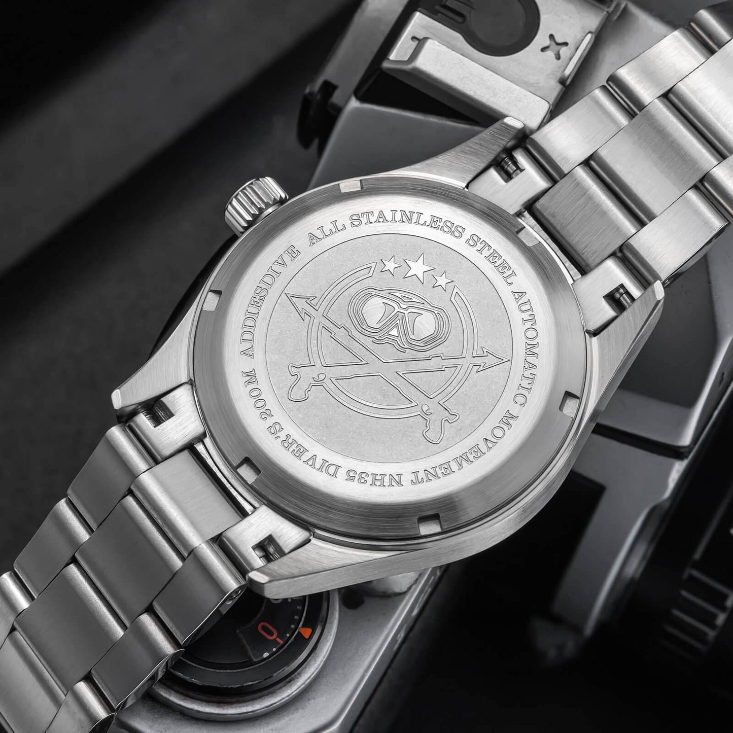 ADDIESDIVE Reloj automático con cristal de zafiro de 39 mm Reloj de campo AD2074-Negro-