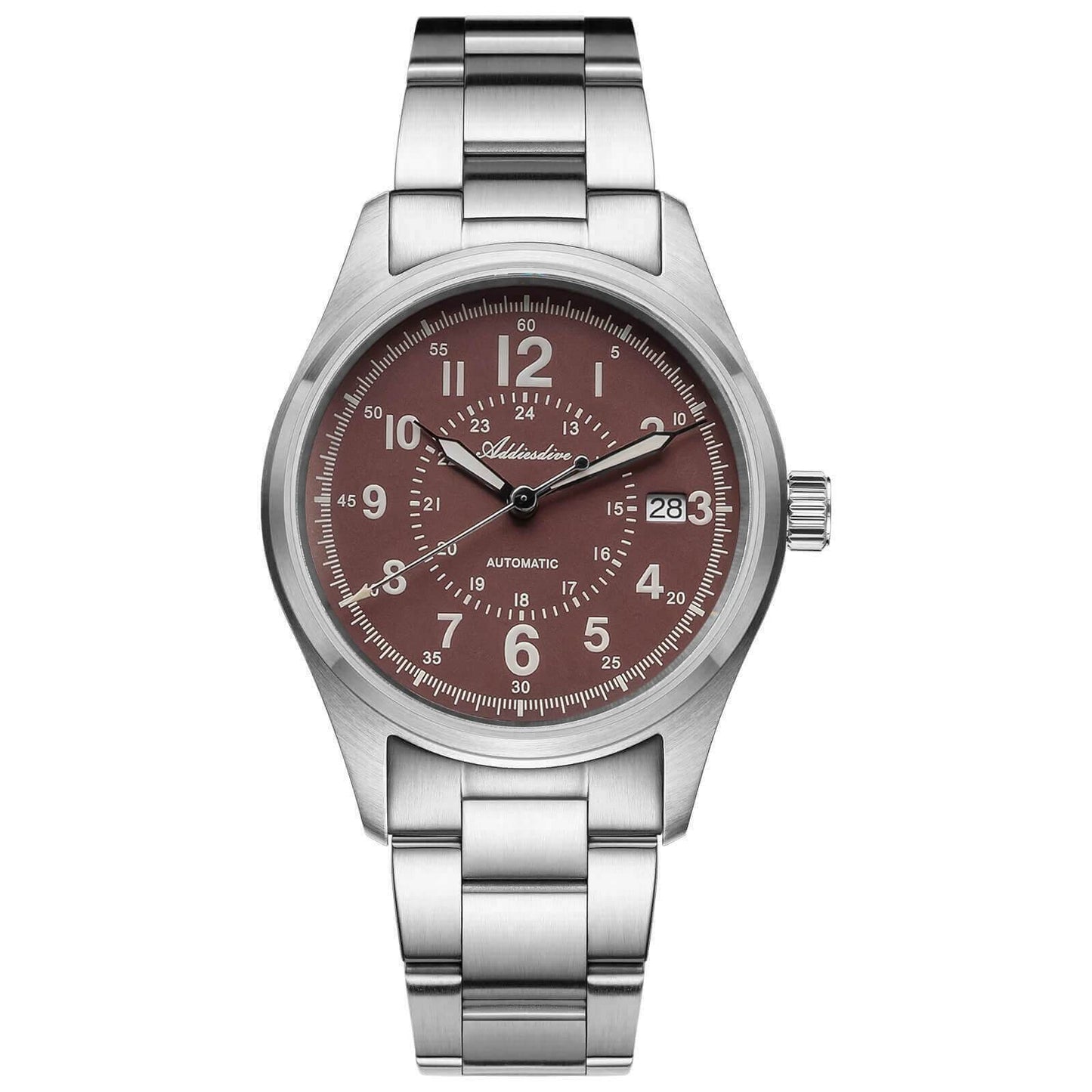 ADDIESDIVE Reloj automático con cristal de zafiro de 39 mm Reloj de campo AD2074-Rojo-