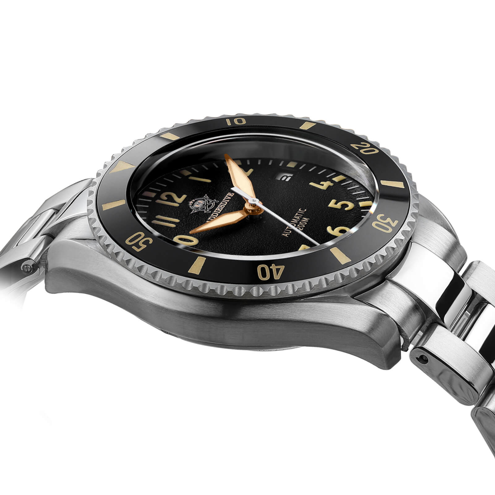 ADDIESDIVE Reloj automático para hombre Diver 200M (MY-H9)-watch-Correa de cuero-