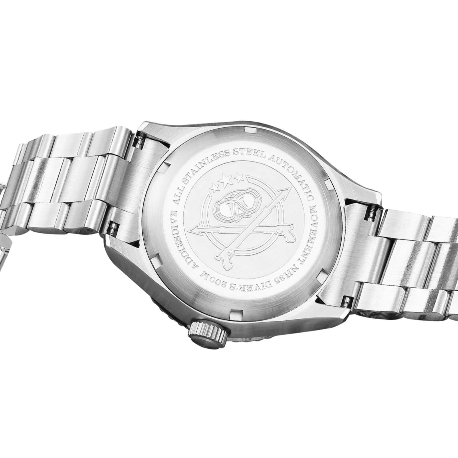 ADDIESDIVE Reloj automático para hombre Diver 200M (MY-H9)-watch-Correa de cuero-
