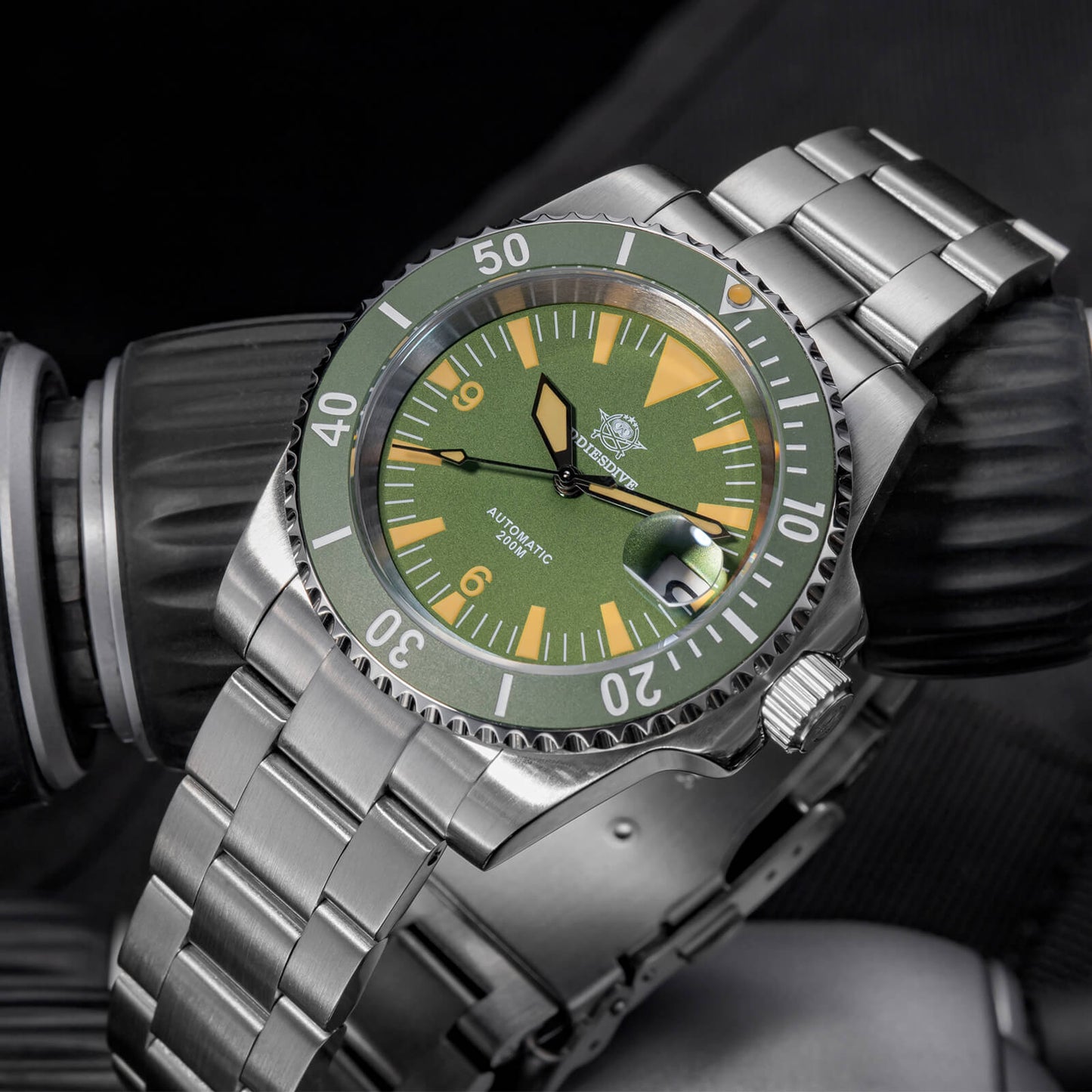 ADDIESDIVE Reloj de buceo Retro Sword Sub NH35 AD2064-Negro-