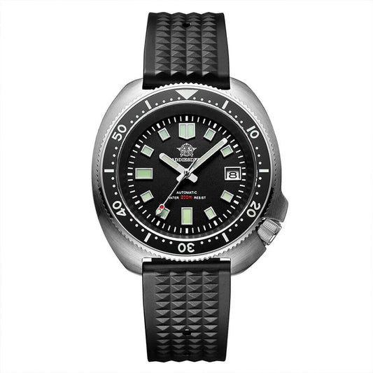 ADDIESDIVE® Reloj de buceo automático Captain Willard 200M( MY-H8)-divers watch-Correa de silicona-