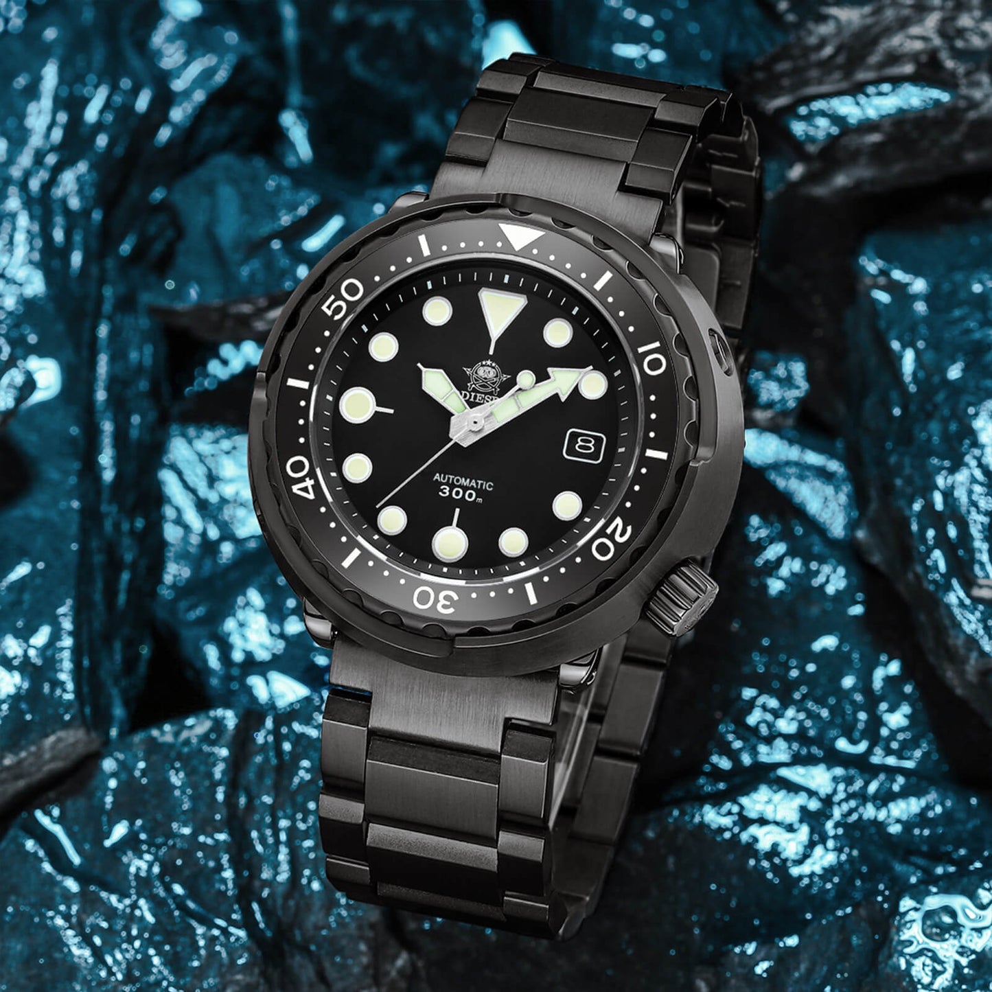 ADDIESDIVE Reloj de buceo automático Tuna Diver 300M ( MY-H5B)-divers watch-Logotipo ADDIESDIVE-