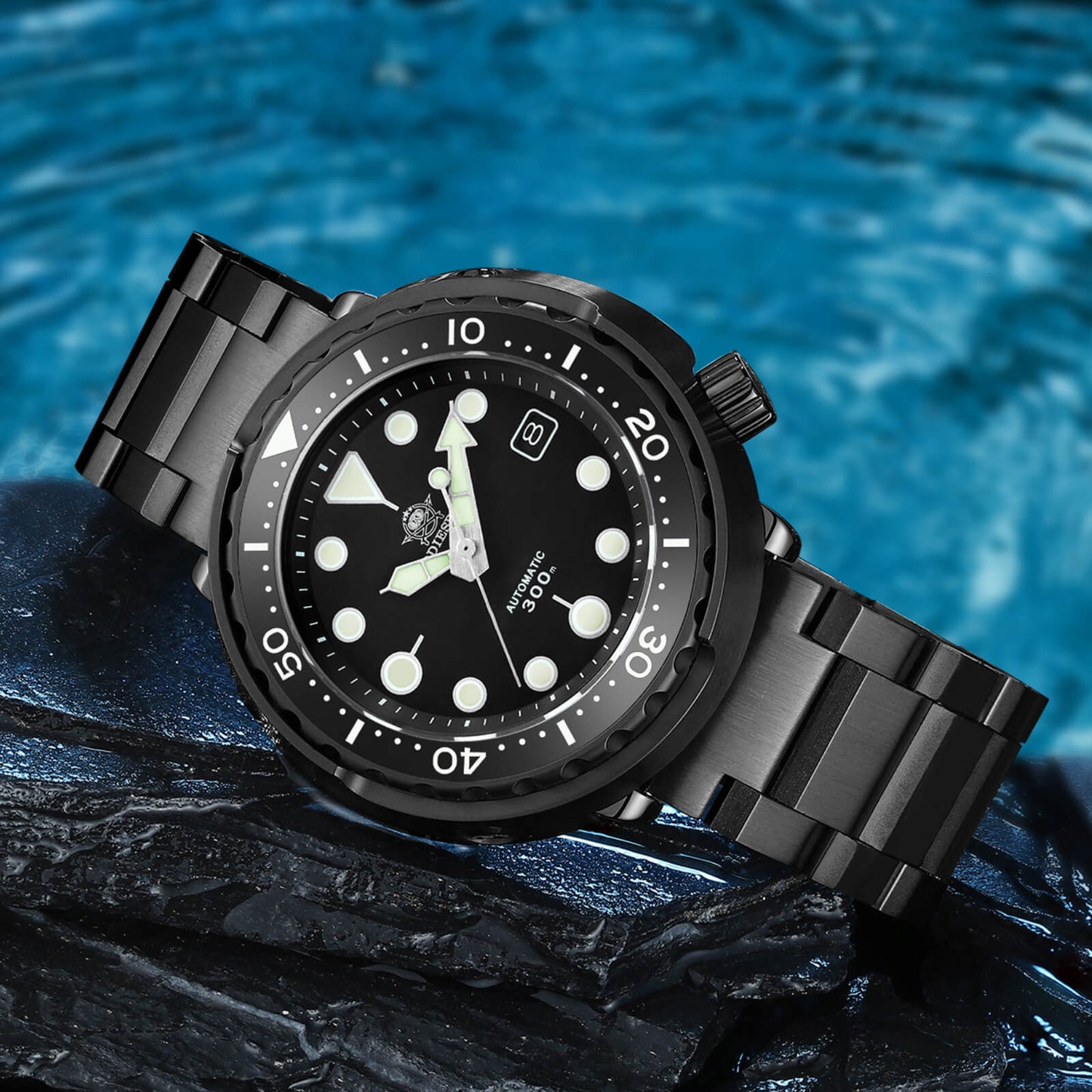 ADDIESDIVE Reloj de buceo automático Tuna Diver 300M ( MY-H5B)-divers watch-Logotipo ADDIESDIVE-