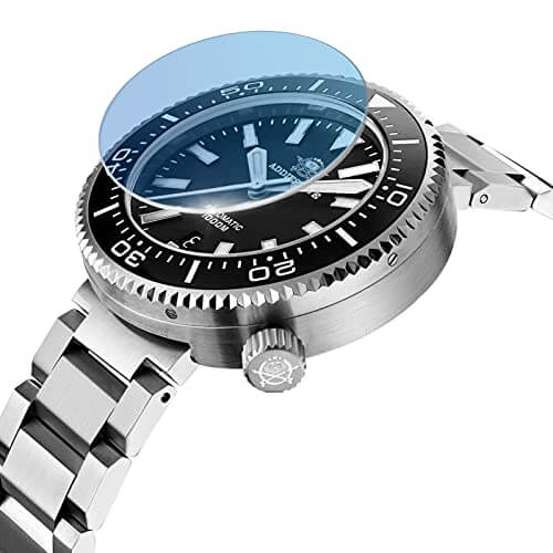 ADDIESDIVE Reloj de buceo profesional Diver 1000M 45MM (MY-H6)-divers watch-Negro-Pulsera Estilo Ostra-