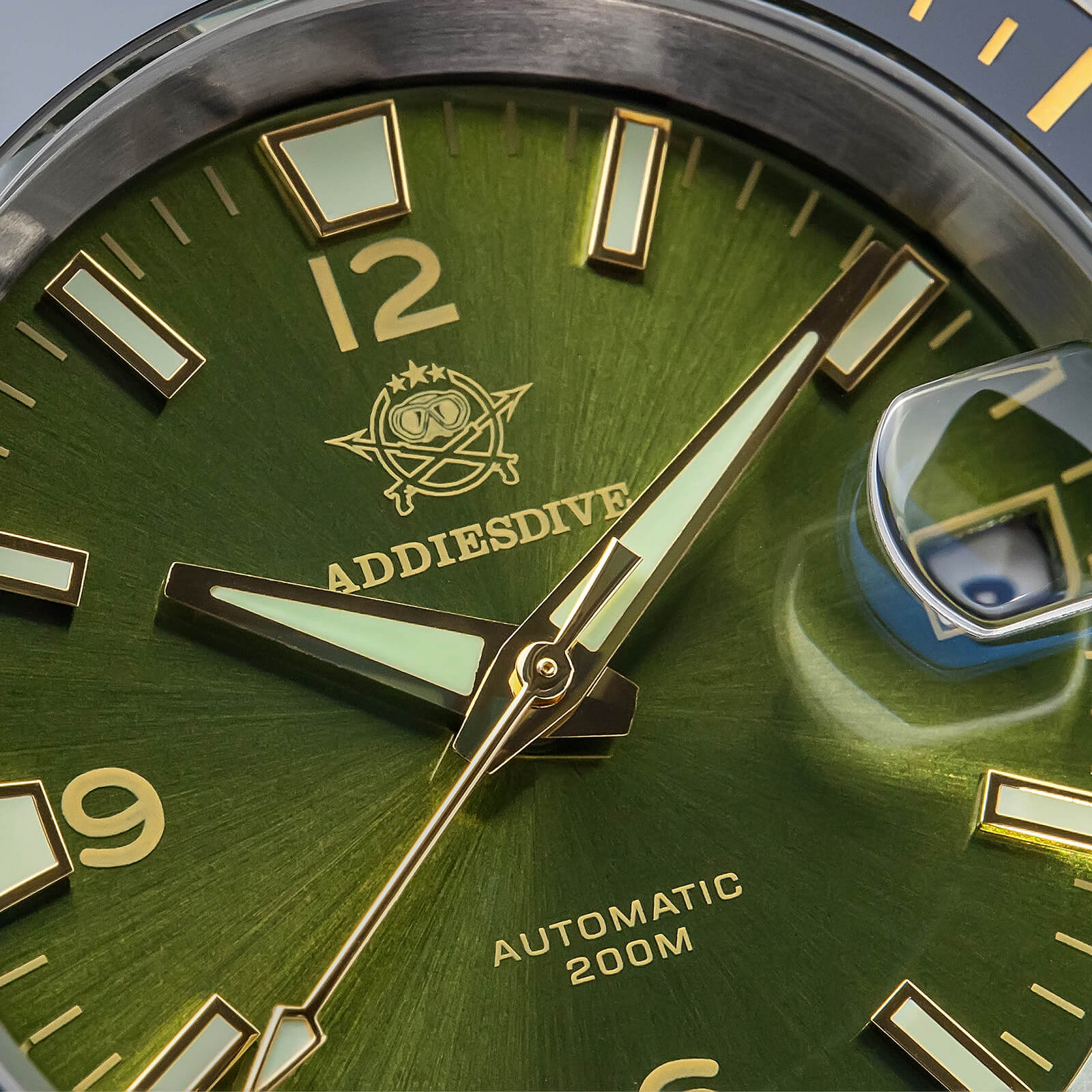 ADDIESDIVE Reloj de buceo retro NH35 de AD2085-Negro-