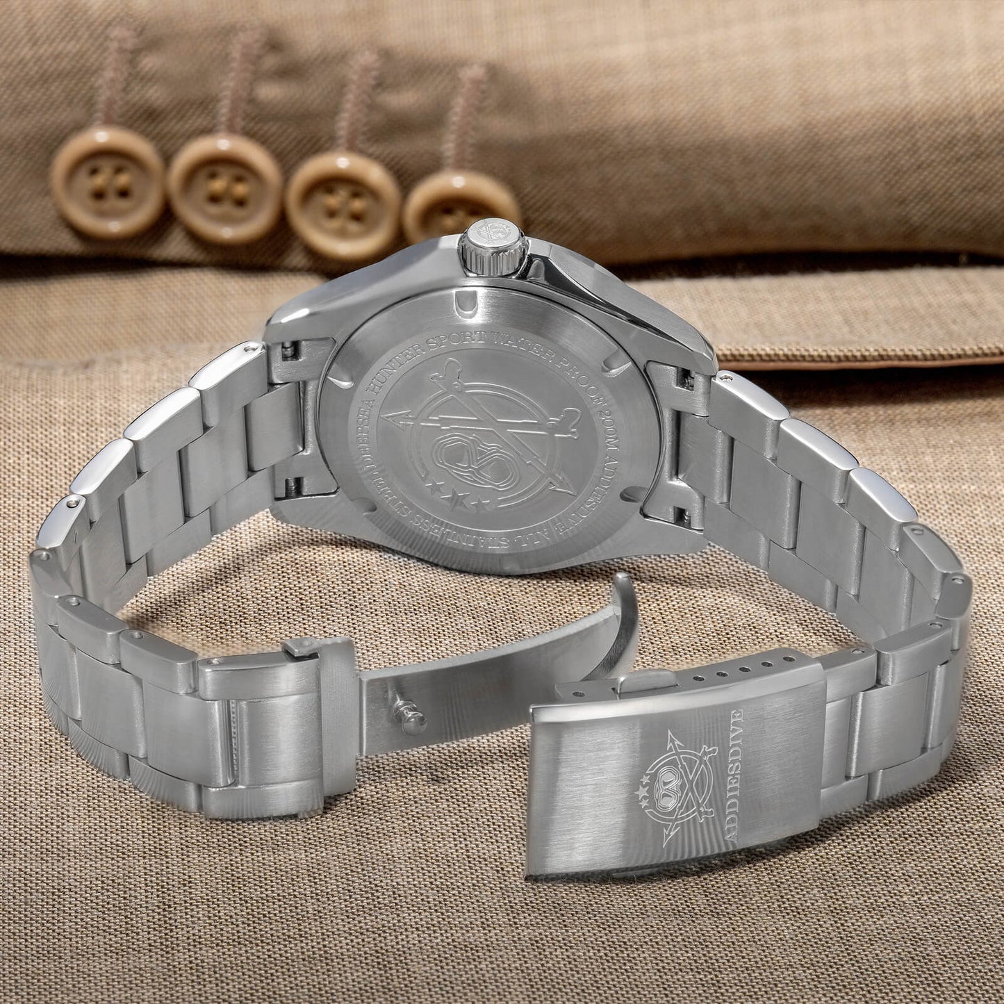ADDIESDIVE Reloj de cuarzo GMT de 38mm AD2063-