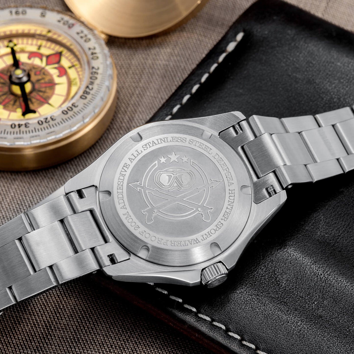 ADDIESDIVE Reloj de cuarzo GMT de 38mm AD2063-