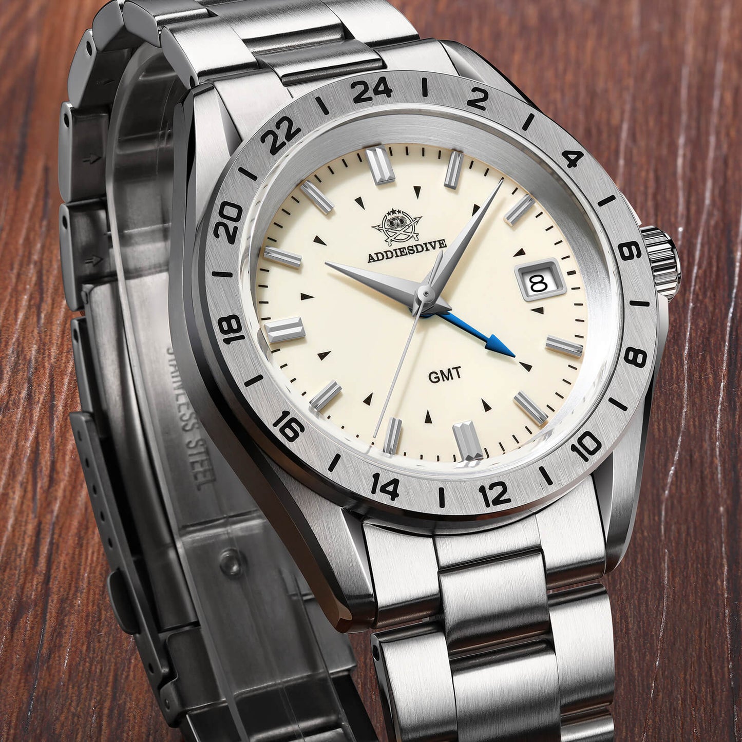 ADDIESDIVE Reloj de cuarzo GMT de 38mm AD2063-