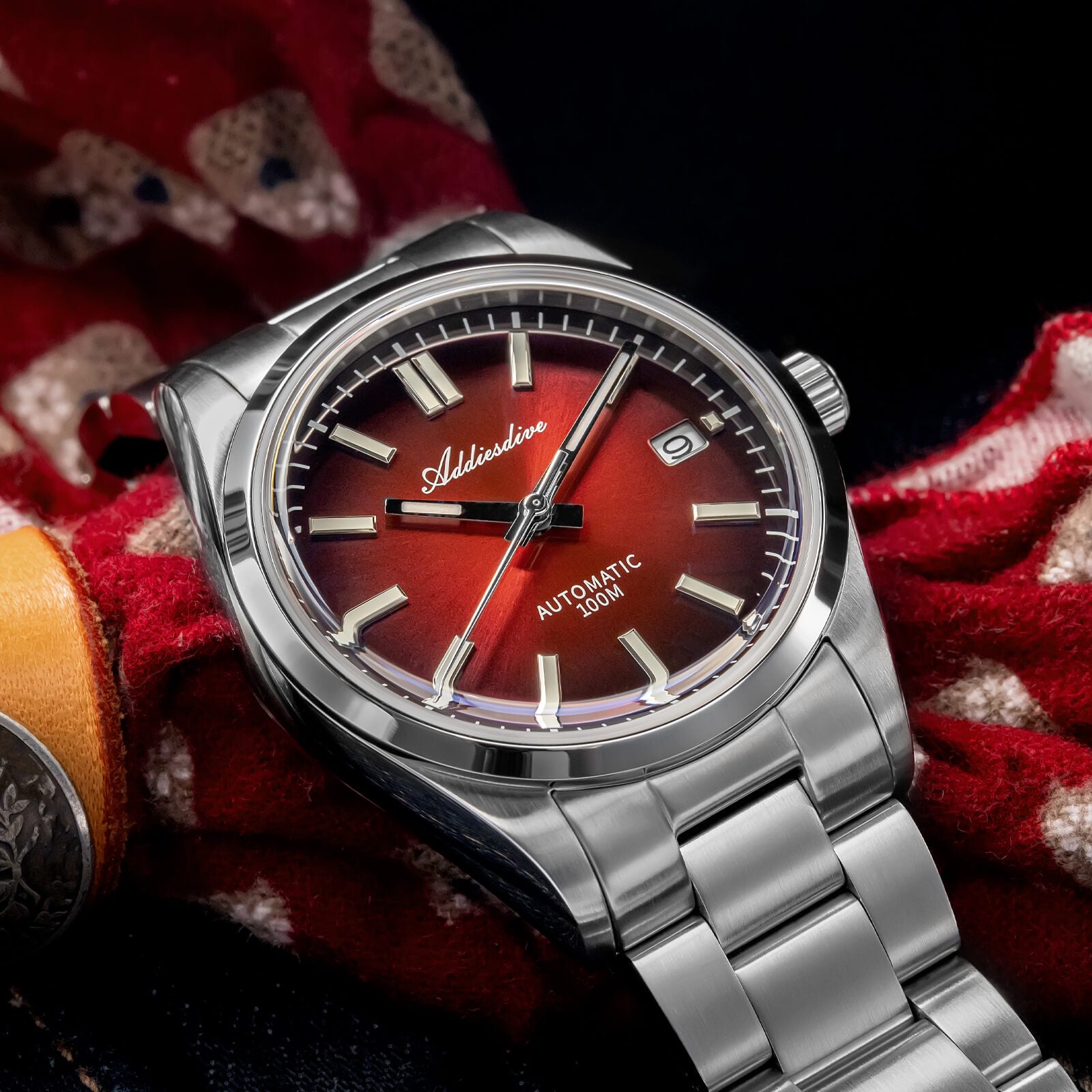 ADDIESDIVE Reloj de diseño original para hombre AD2071-Gris degradado-