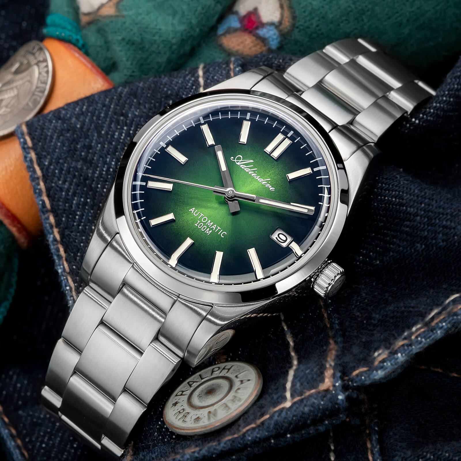 ADDIESDIVE Reloj de diseño original para hombre AD2071-Gris degradado-