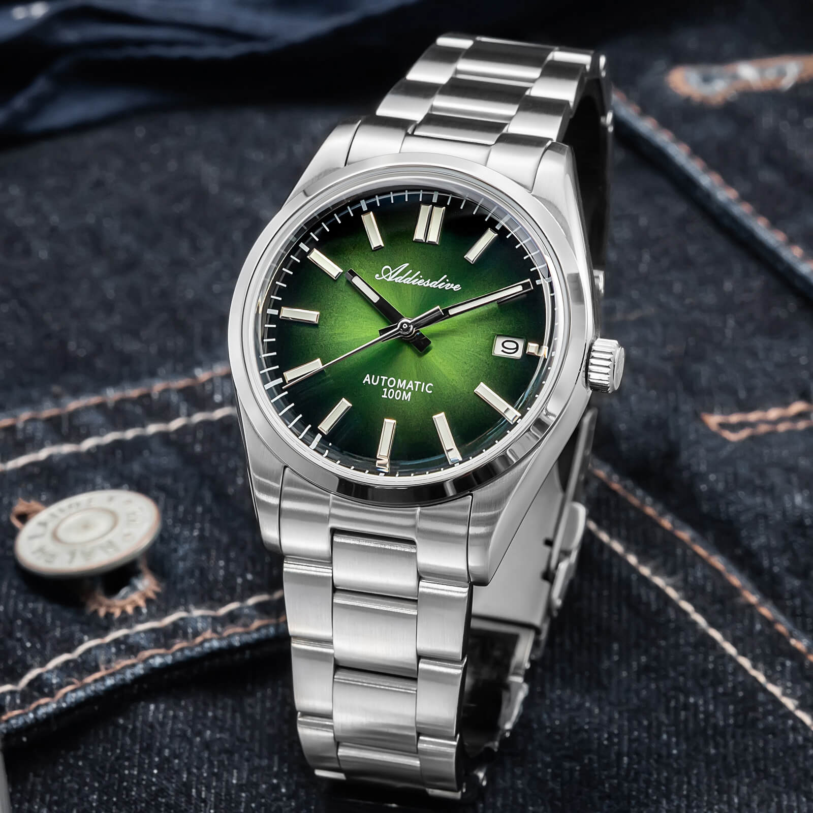 ADDIESDIVE Reloj de diseño original para hombre AD2071-Gris degradado-