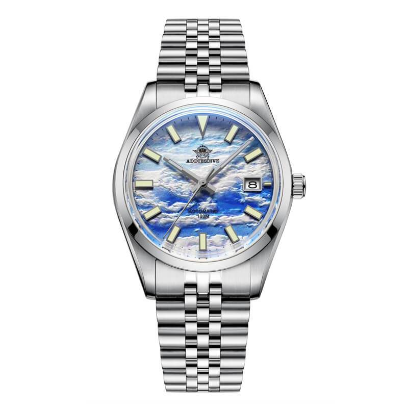 Addiesdive Reloj automático 39mm 3D Sea of Clouds Dial(AD2041)-