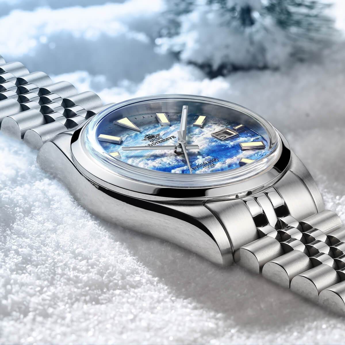 Addiesdive Reloj automático 39mm 3D Sea of Clouds Dial(AD2041)-