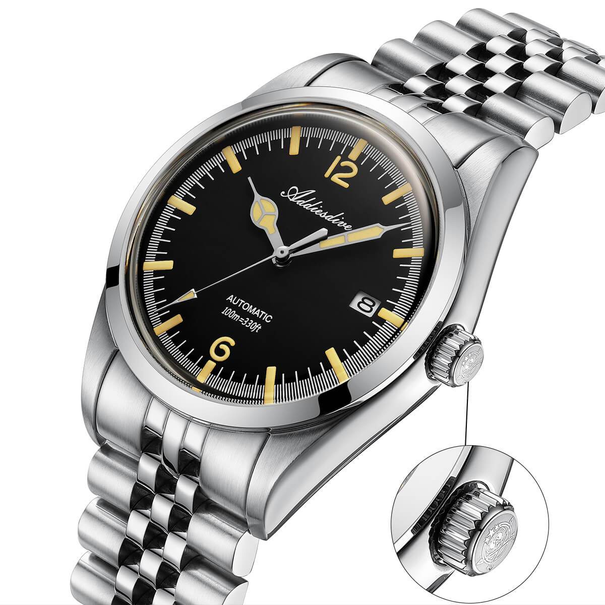Addiesdive Reloj automático 39mm Diver's 100M NH35 (AD2038)-