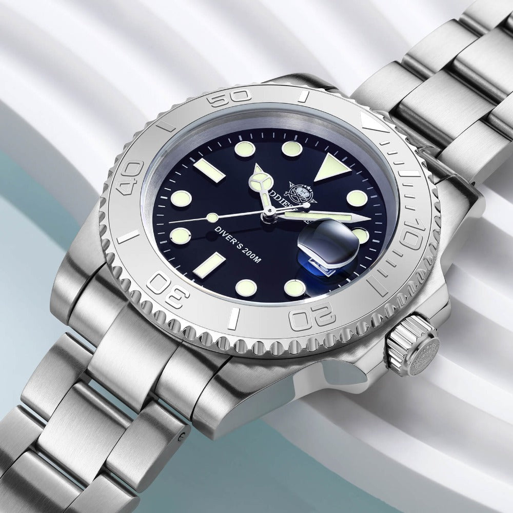 Addiesdive Reloj de cuarzo 41mm Diver's 200M (MY-H3C)-divers watch-Plata-