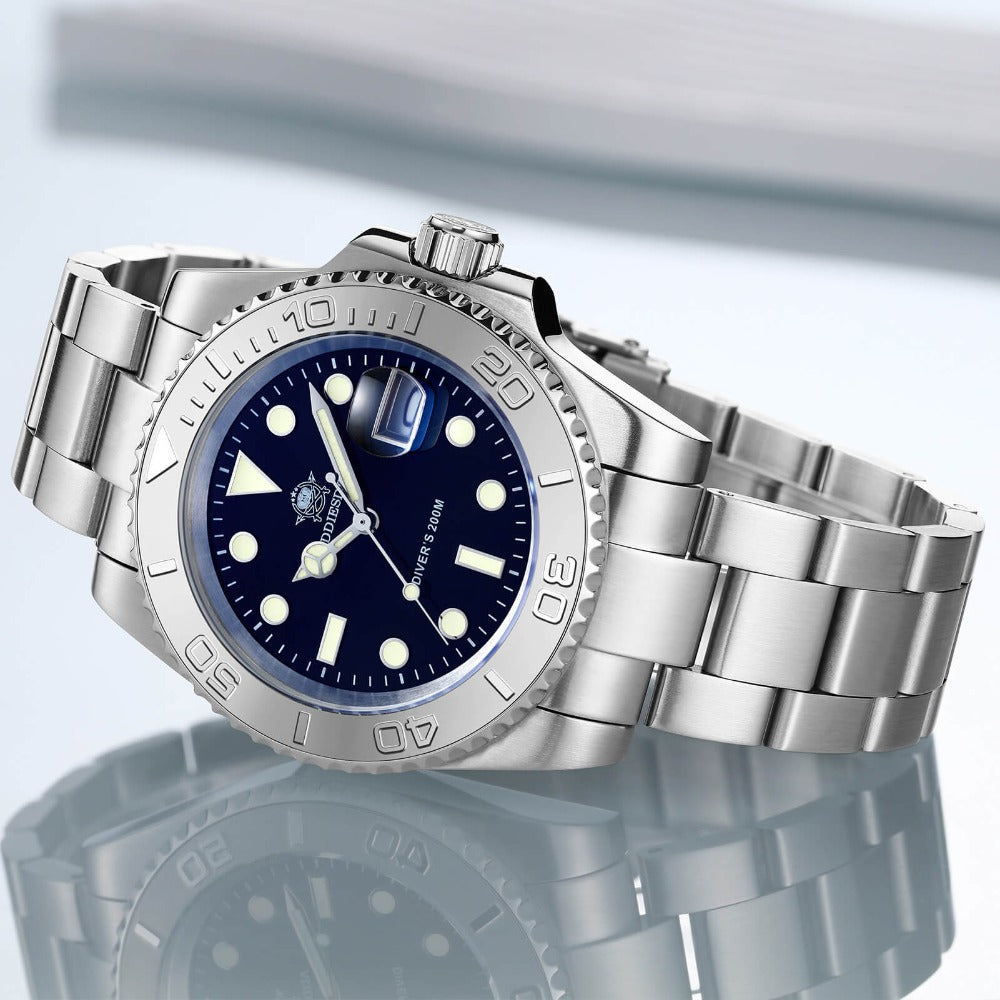 Addiesdive Reloj de cuarzo 41mm Diver's 200M (MY-H3C)-divers watch-Plata-