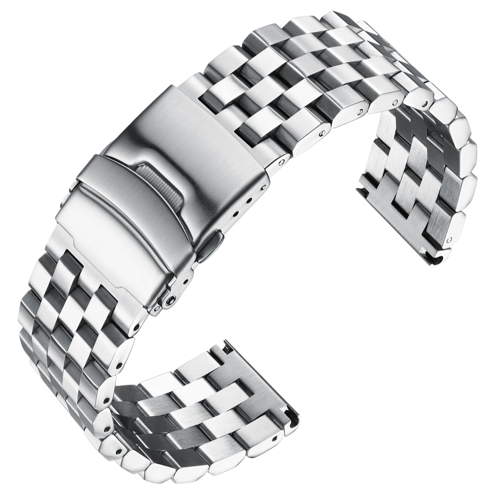 Correa de reloj de acero inoxidable para hombres 22mm,Adecuado para ADDIESDIVE MY-H5,MY-H6.-3 Filas-22mm-