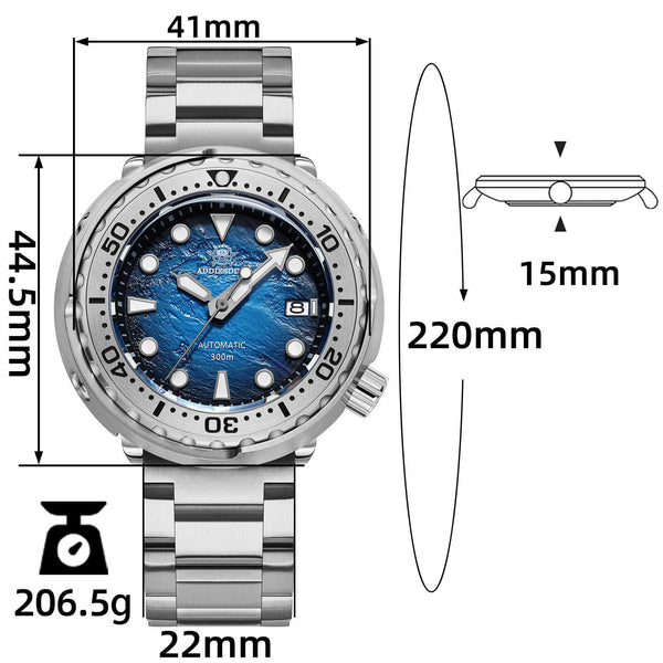 ADDIESDIVE® Tuna Reloj de Buceo Automático 300 M AD2509 - Addiesdiverelojes