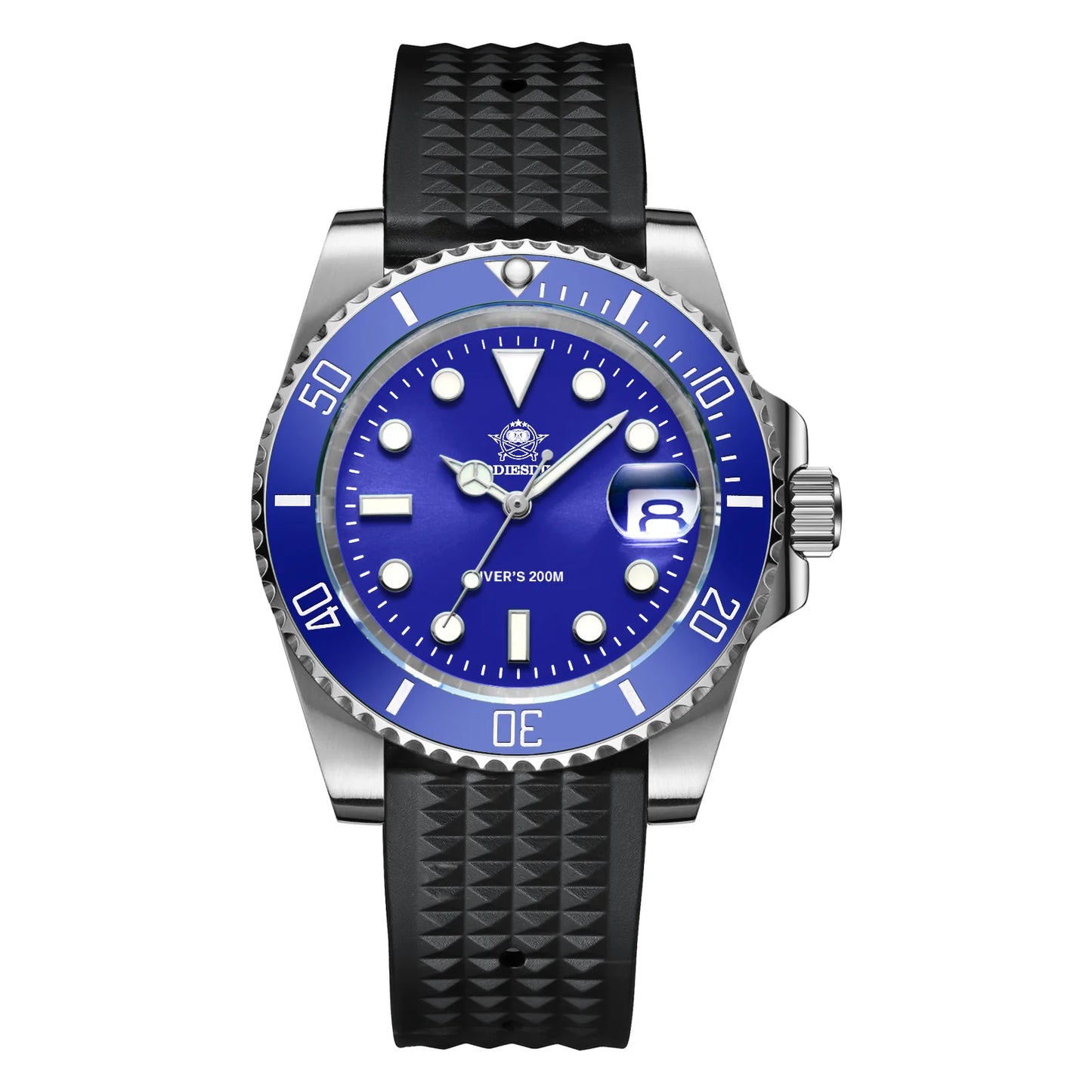 ★Especial Graduación★ADDIESDIVE Reloj Sub Quartz Diver's 200M (H3QZ)-sport watch-Correa de nailon-Azul-