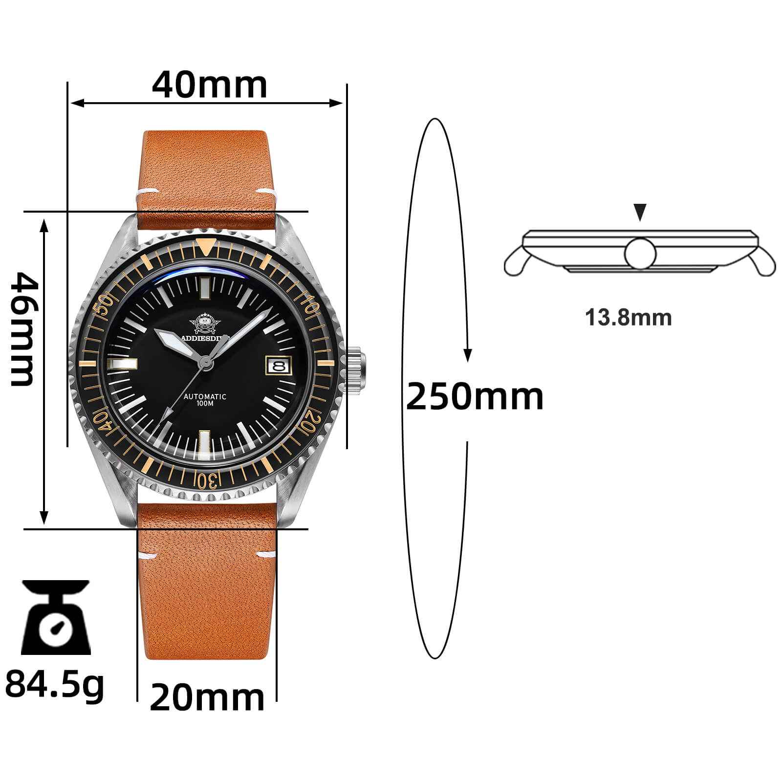 ★Especial Graduación★ADDIESDIVE Reloj de buceo automático Milsub AD2058