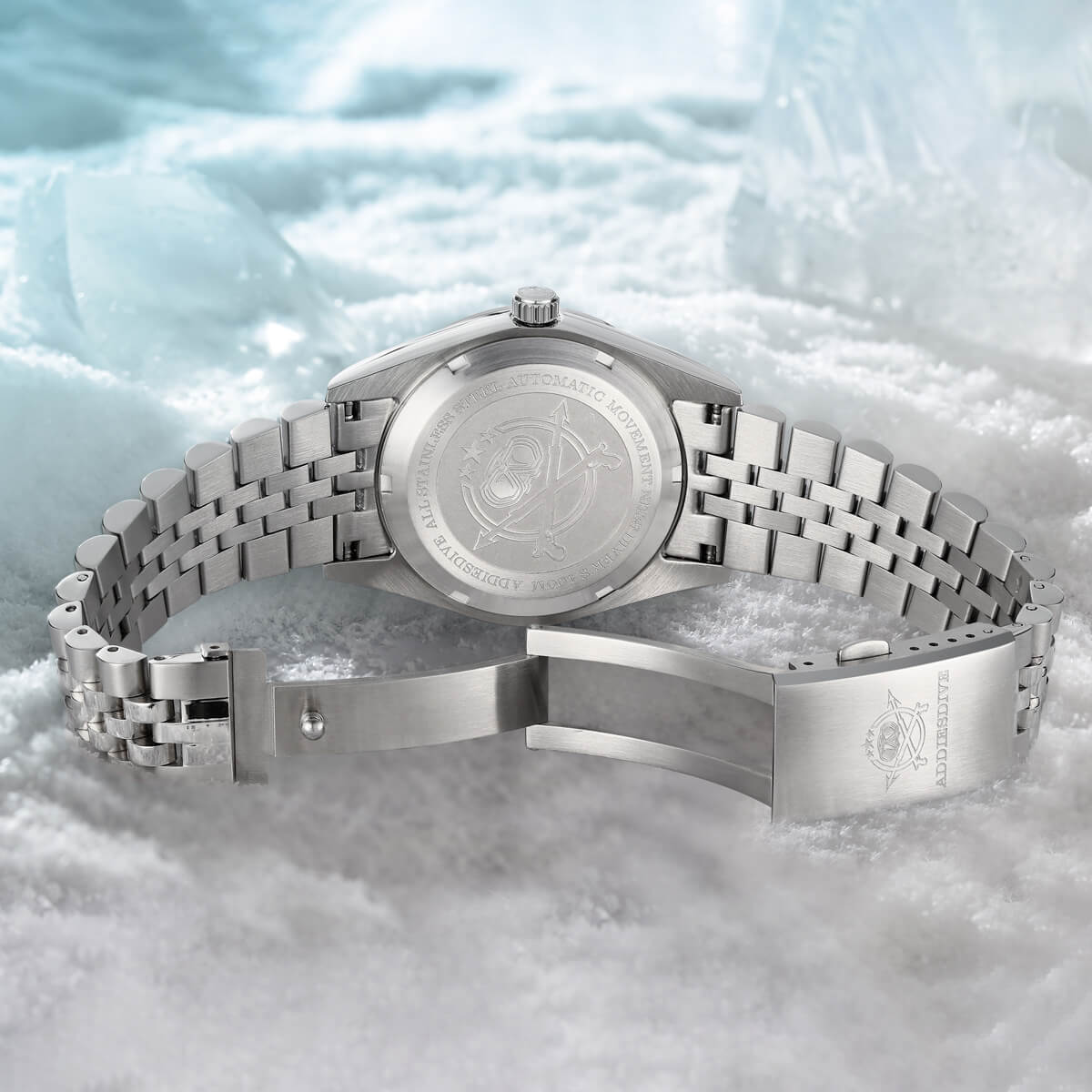 ★Oferta★Reloj automático Addiesdive 39mm 3D Glacier Polar Bear Dial (AD2042)-divers watch-