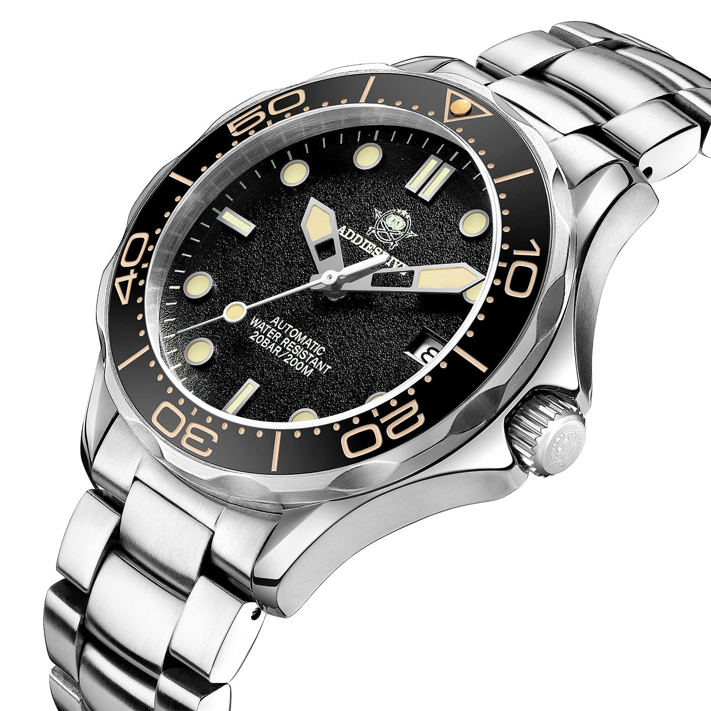 ★Oferta Semanal★ADDIESDIVE Reloj de buceo automático para hombre AD2106-Swiss C3 verde super luminoso-