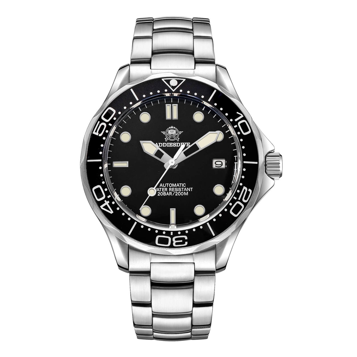 ★Oferta Semanal★ADDIESDIVE Reloj de buceo automático para hombre AD2106-Swiss C3 verde super luminoso-