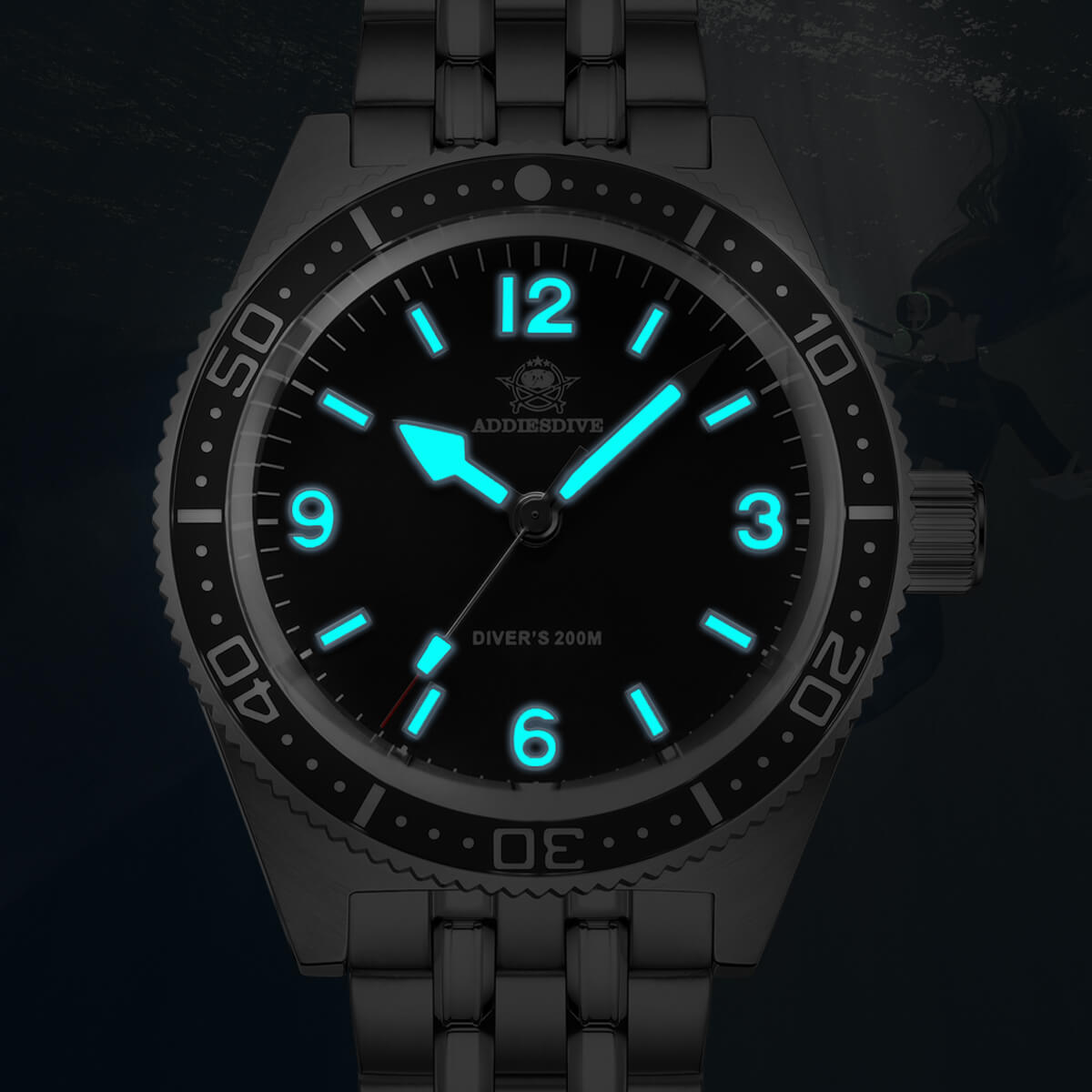 ★Oferta Semanal★ADDIESDIVE Reloj de cuarzo de 41mm Movimiento VH31 (AD2033)-