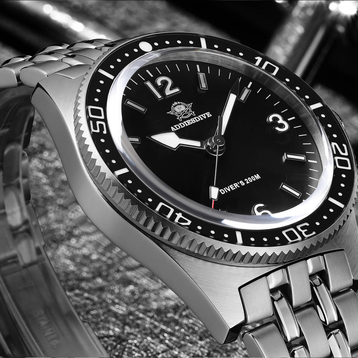 ★Oferta Semanal★ADDIESDIVE Reloj de cuarzo de 41mm Movimiento VH31 (AD2033)-