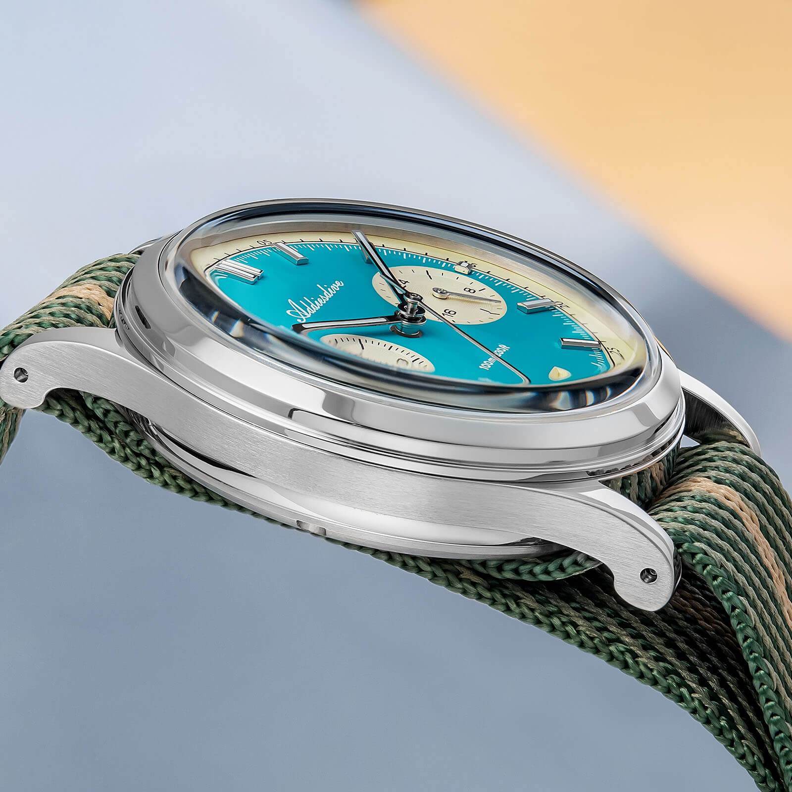 ★Super Ofertas★2025 ADDIESDIVE Reloj Cronógrafo VK64 de 38 mm – Modelo AD2095-Azul-