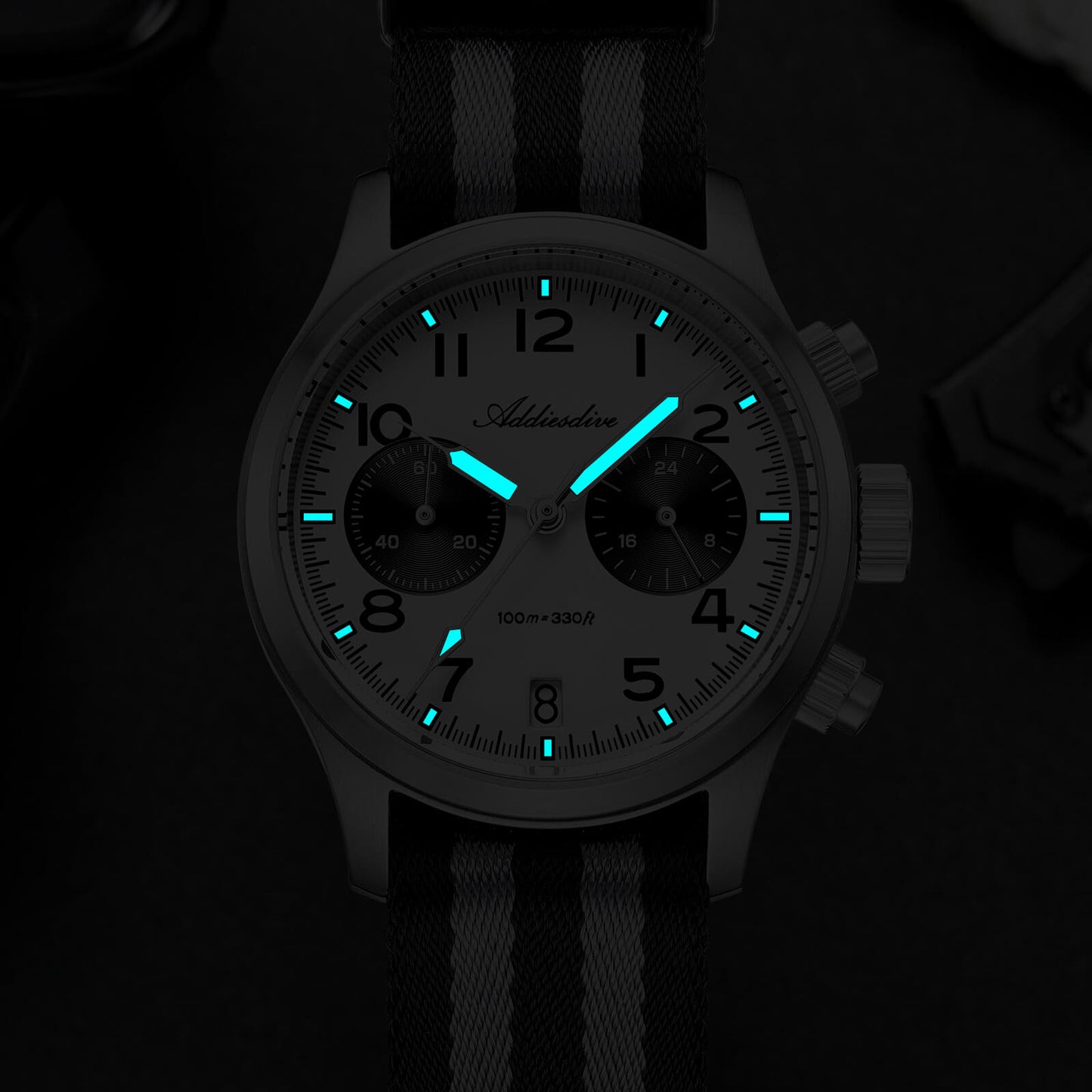 AD2538 – Cronógrafo Retro Casual 39 mm VK64 Addiesdive