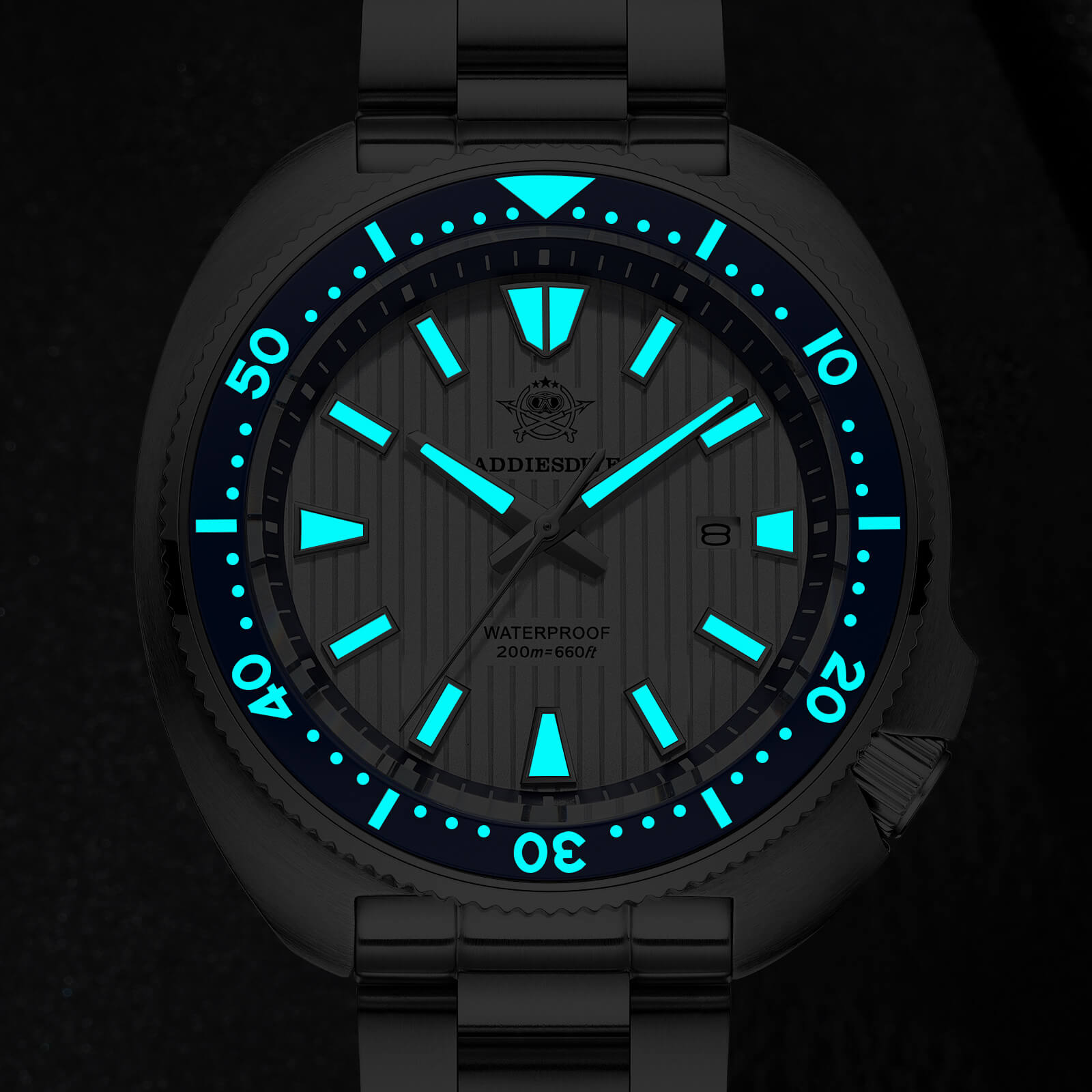 Reloj Hombre Addiesdive Turtle Quartz Diver AD2507 - Elegante Reloj de Buceo de Cuarzo - Addiesdiverelojes