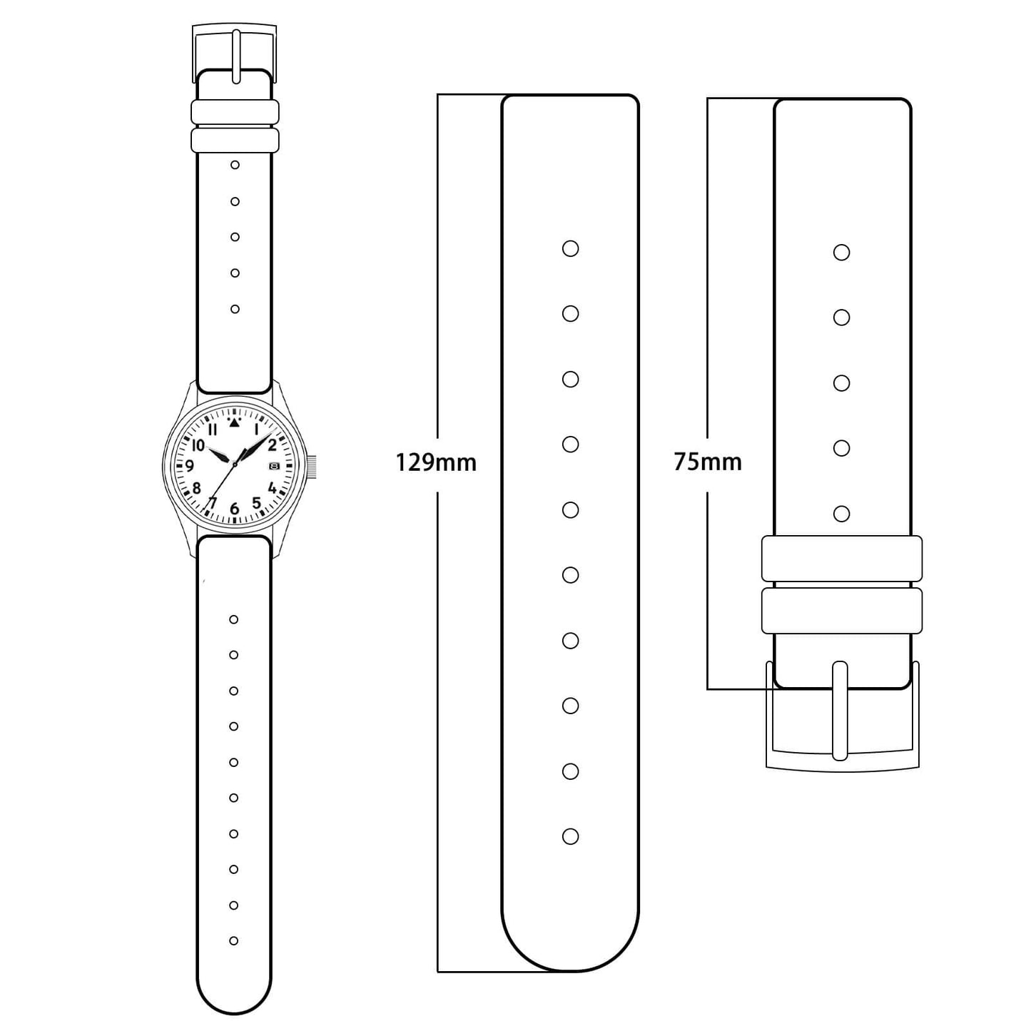 adjustable watch strap