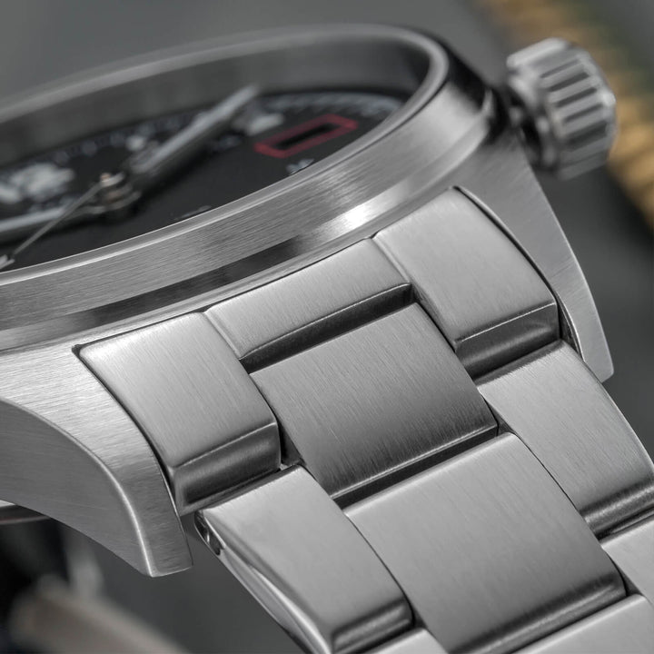 ADDIESDIVE Reloj automático Explore NH35 de 39 mm AD2070-Correa de acero-Negro-