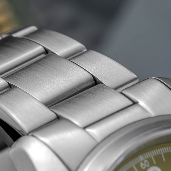 ADDIESDIVE Reloj automático Explore NH35 de 39 mm AD2070-Correa de acero-Negro-