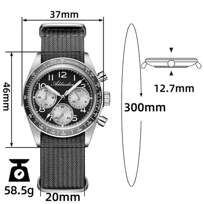 ★Nuevo Lanzamiento★ ADDIESDIVE AD2517 Reloj cronógrafo VK63 de 37 mm